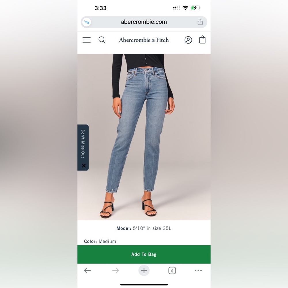 Abercrombie & Fitch Mom High Rise Jeans